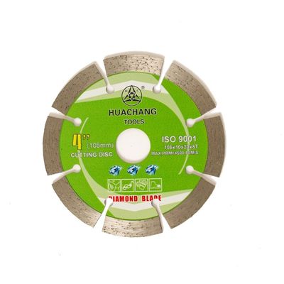 پرس سرد با کیفیت بالا 4 اینچ 105×1.2/1.8×10×20×8T تیغه الماس قطعه بندی شده برای مصارف عمومی، سنگ