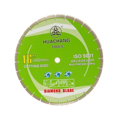 پرس سرد با کیفیت بالا 16 اینچ 400×2.6/3.4×10×25.4mm×28T تیغه الماس قطعه بندی شده برای مصارف عمومی، سنگ