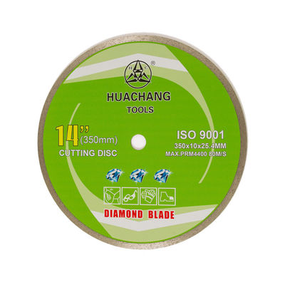 تیغه الماسی لبه پیوسته 14 اینچی برای آسیاب زاویه ای 350mmx2.2/3.2x10x25.4mm