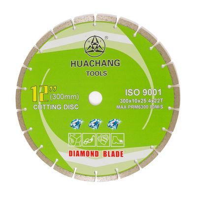 پرس سرد 12 اینچی '300×2.0/3.0×10×25.4×22Tmm تیغه الماس قطعه بندی شده برای مصارف عمومی، سنگ