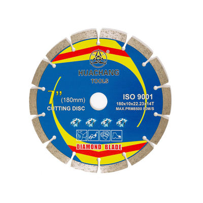 چرخ برش بتن 180×1.6/2.2×10×22.23×14T برای آسیاب تیغه برش کاشی الماس 180 میلی متر