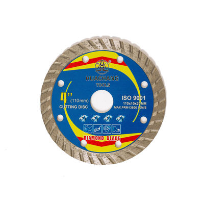 پرس داغ با کیفیت بالا 4.3 اینچ 110 × 1.2 / 1.8 × 10 × 20 میلی متر چینی تیغه الماس برای مصارف عمومی، سرامیک، سنگ مرمر