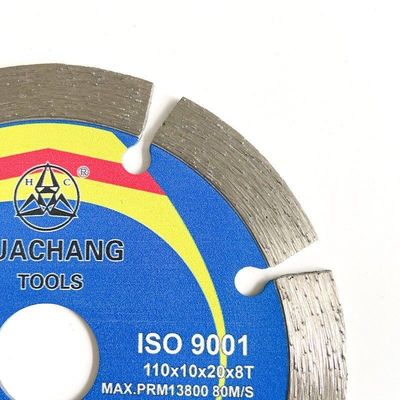 پرس داغ 110×1.2/1.8×10×20×8T تیغه اره الماسی قطعه بندی شده برای سرامیک، کاشی، گرانیت، مرمر، بتن و آجر
