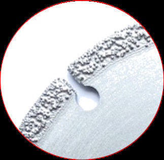دیسک برش سنگ زنی الماس با لحیم کاری خلاء 4 اینچی '105×1.0/1.5×5×20×8T برای سنگ مرمر پلاستیکی سرامیک
