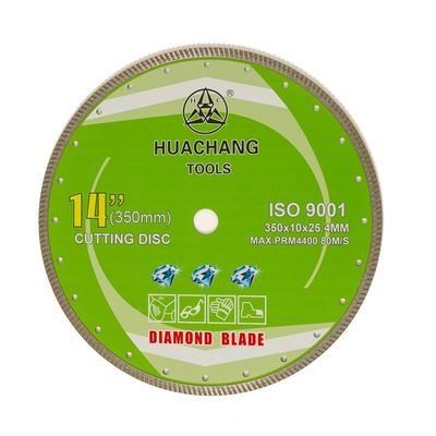 تیغه توربو الماس 16 اینچی 400 × 2.6 / 3.5 × 10 × 25.4 میلی متر با کیفیت بالا برای بتن مرمریت گرانیت