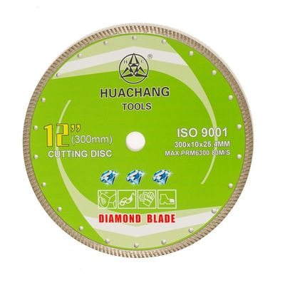 پرس سرد 12 اینچی '300×2.0/3.0×10×25.4mm توربو تیغه الماس با کیفیت بالا برای مصارف عمومی، سرامیک، سنگ مرمر