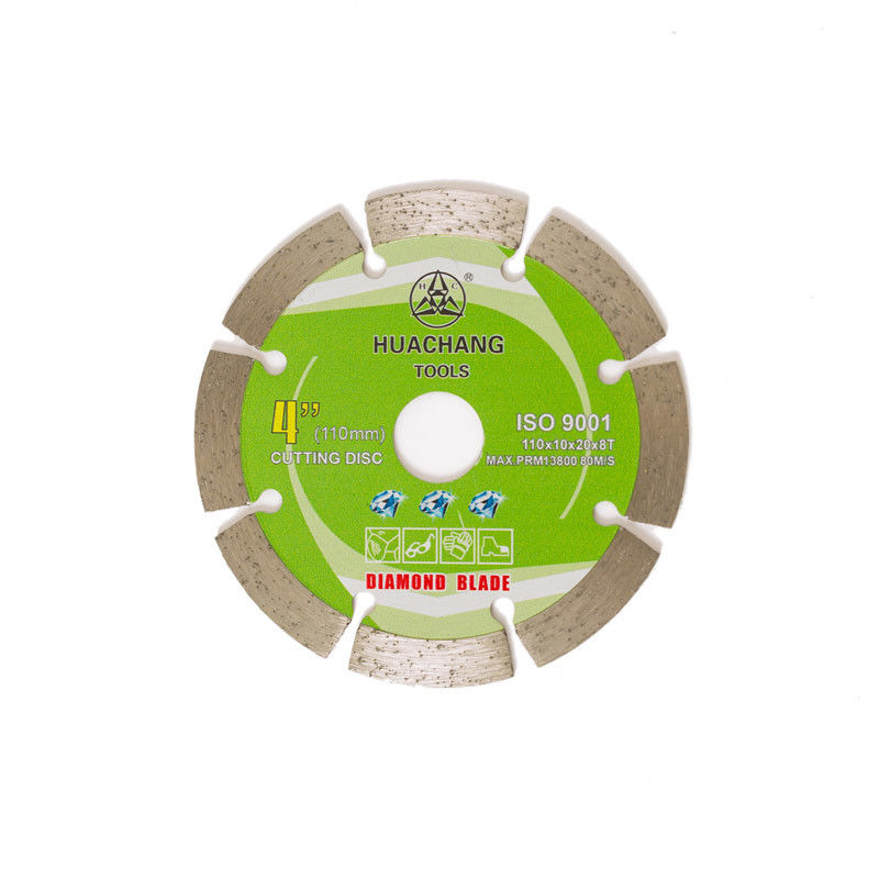 پرس سرد 4.3 اینچی 110 × 1.2 / 1.8 × 10 × 20 × 8T تیغه الماس قطعه بندی شده با کیفیت بالا برای اهداف عمومی با عمر طولانی