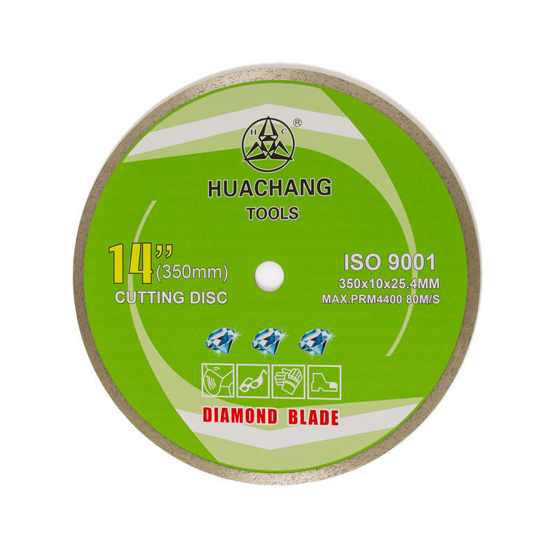 تیغه الماسی لبه پیوسته 14 اینچی برای آسیاب زاویه ای 350mmx2.2/3.2x10x25.4mm
