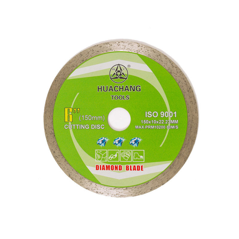 پرس سرد 6 اینچی '150×1.4/2.0×10×22.23 میلی متر لبه پیوسته تیغه الماس با کیفیت بالا برای مصارف عمومی، سرامیک، سنگ مرمر