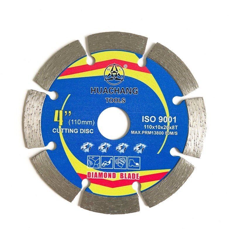 پرس داغ 110×1.2/1.8×10×20×8T تیغه اره الماسی قطعه بندی شده برای سرامیک، کاشی، گرانیت، مرمر، بتن و آجر