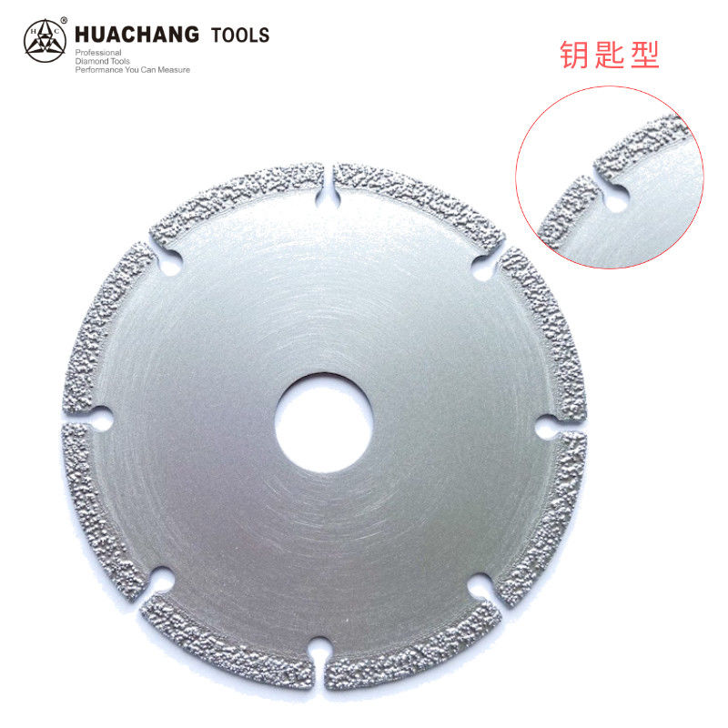 دیسک برش سنگ زنی الماس با لحیم کاری خلاء 4 اینچی '105×1.0/1.5×5×20×8T برای سنگ مرمر پلاستیکی سرامیک