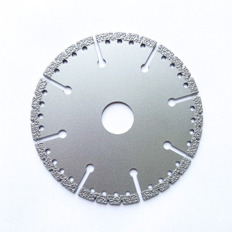 4.5 اینچ 115 × 1.4 / 2.4 × 8 × 9T × 22.23 دیسک برش الماس لحیم کاری وکیوم با کیفیت بالا برای سنگ مرمر پلاستیکی سرامیک
