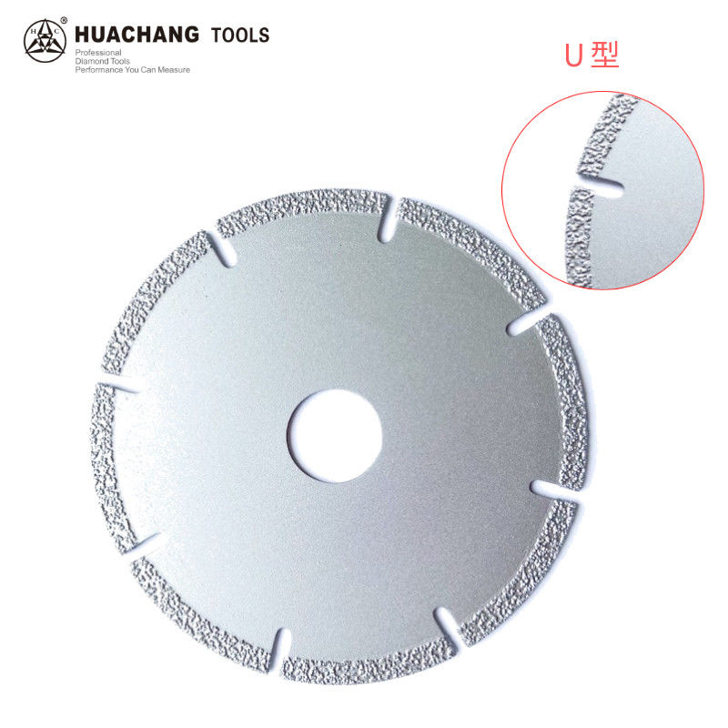4.5 اینچ 115 × 1.4 / 2.2 × 5 × 22.23 × 9T خلاء با کیفیت بالا دیسک برش سنگ زنی الماس برای سنگ مرمر پلاستیکی سرامیک