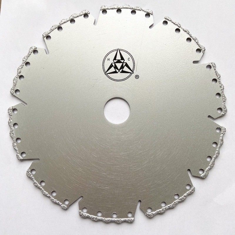 دیسک برش سنگ زنی الماس با خلاء 125×1.4/2.4×8×9T×22.23 میلی متر با کیفیت بالا 5 اینچی برای سنگ مرمر پلاستیکی سرامیکی